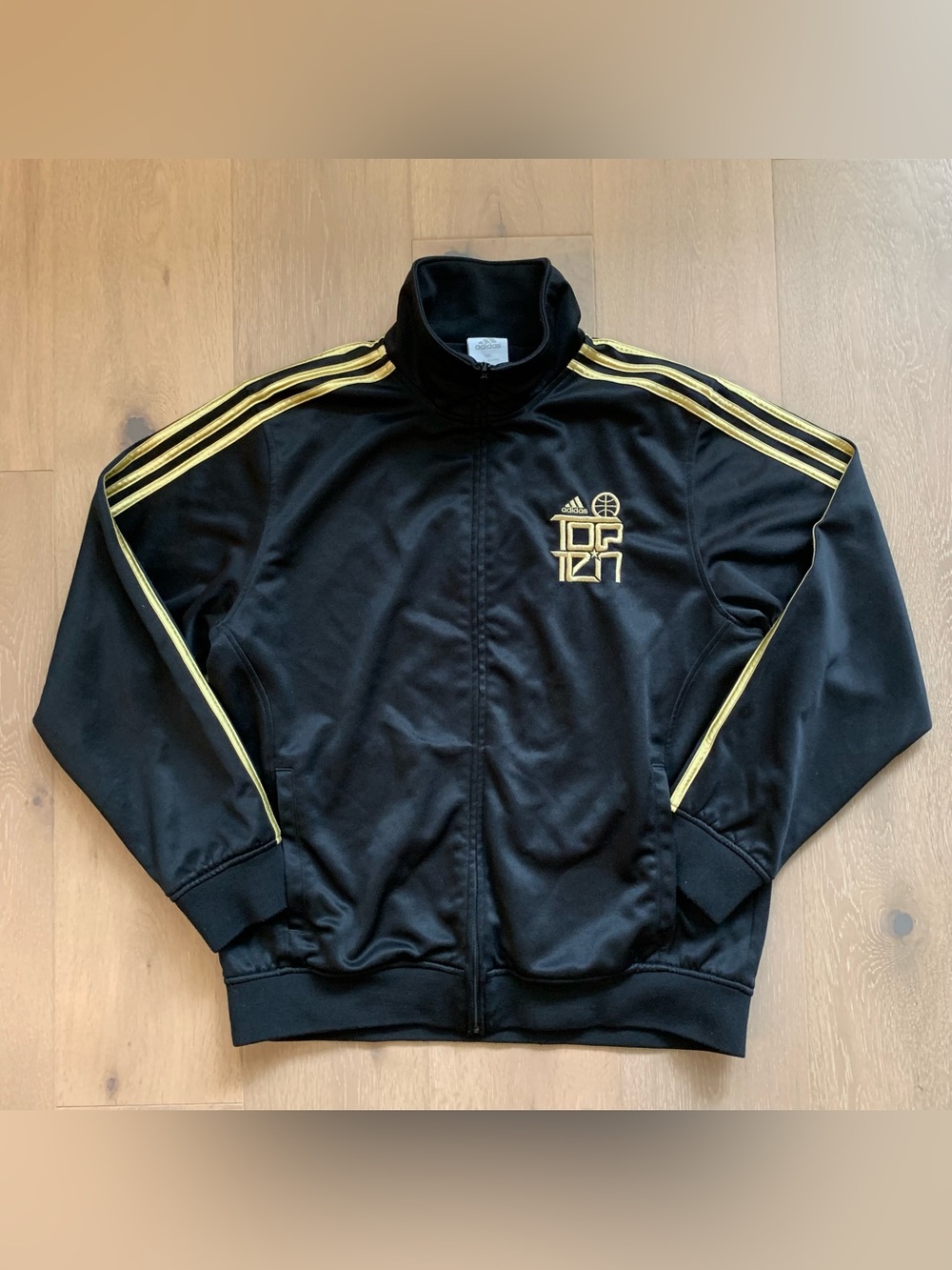 adidas Basketball Top Ten warm up track jacket Streetwear Size 2XL Black/Gold